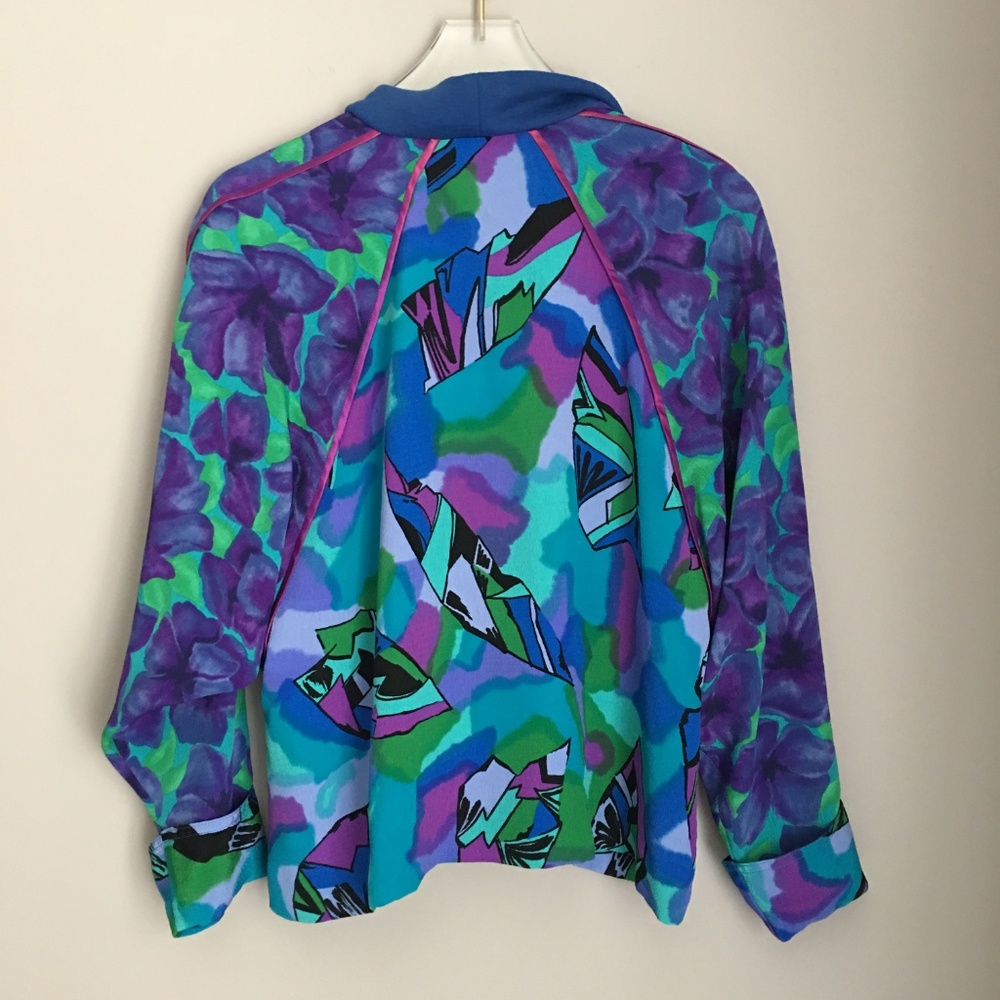 Vintage 3 Piece Set Skirt Jacket Midi Skirt Floral - Picture 4 of 7
